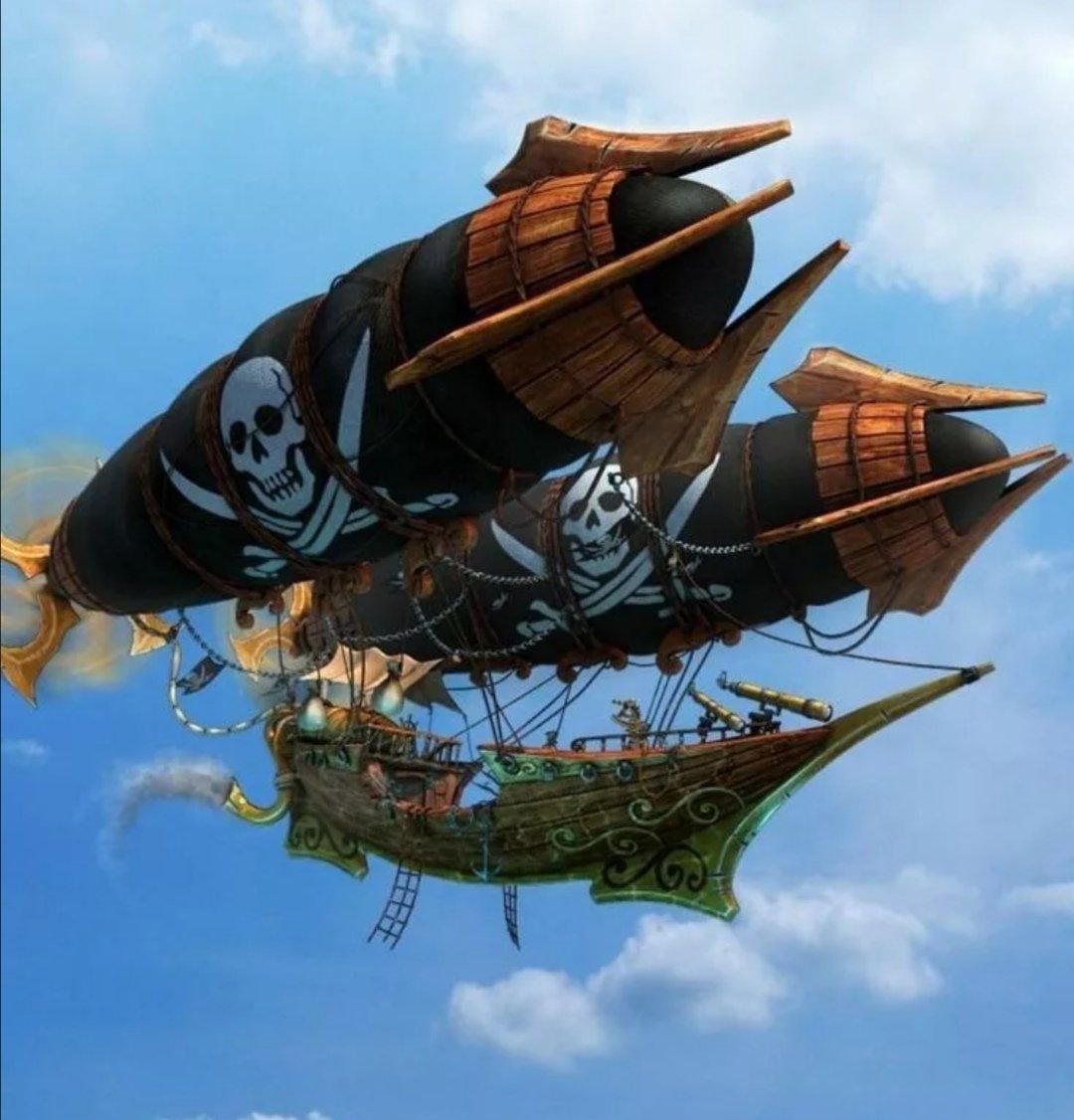 Кто играет птицу в летучем корабле. Летучий корабль стимпанк. Летающий корабль. Пиратский корабль. Летающий кораблик.